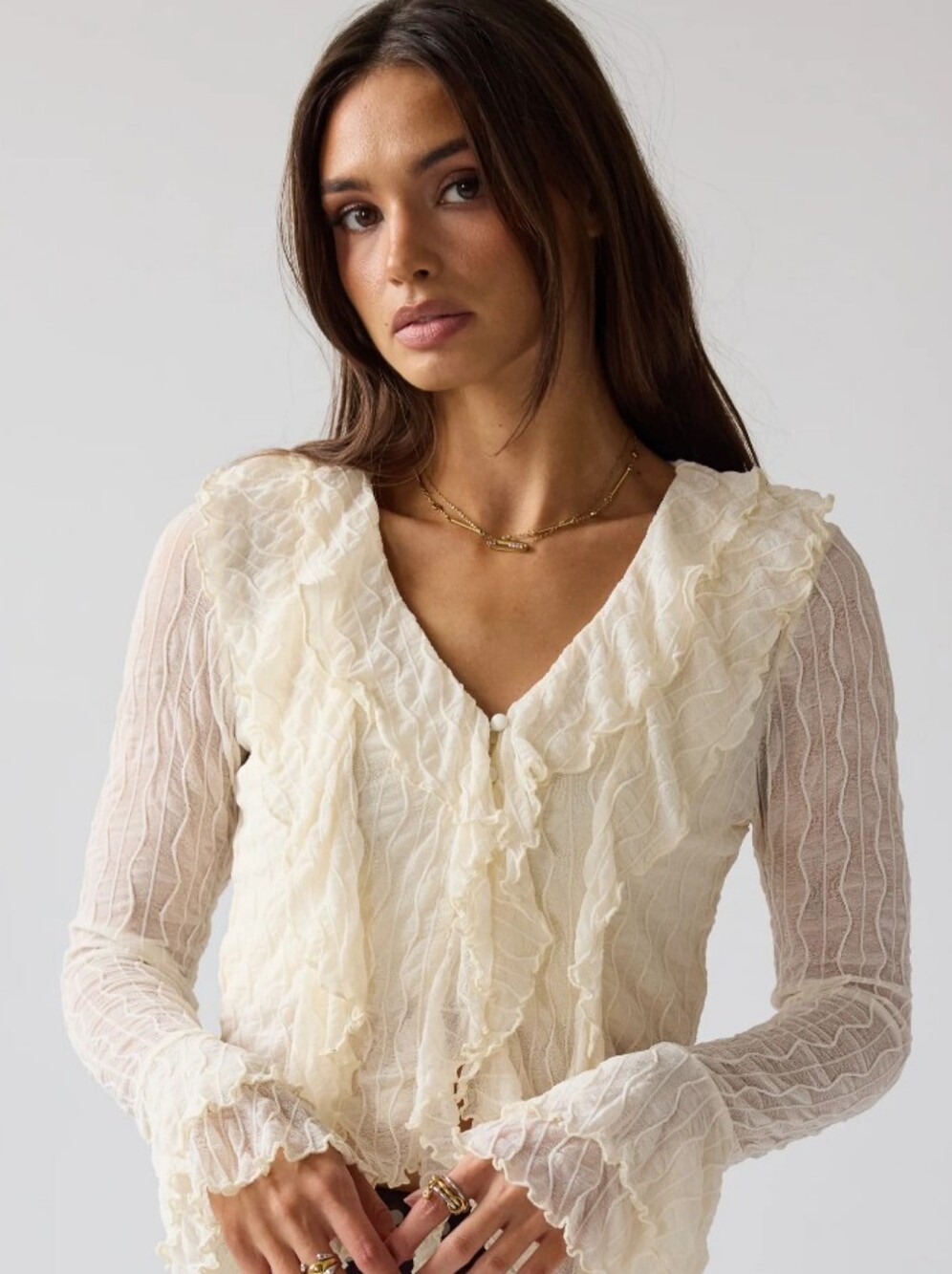 12th Tribe Cream Boho Colored Lace Top $64 Size S/M Like New